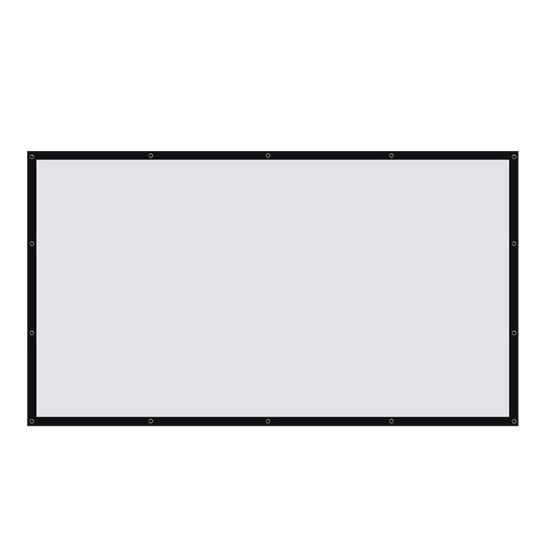 Projection Curtain Simple Portable Foldable Polyester Soft Curtain Punch-Free Wall Hanging Outdoor Film Cloth Light Resistant Curtain