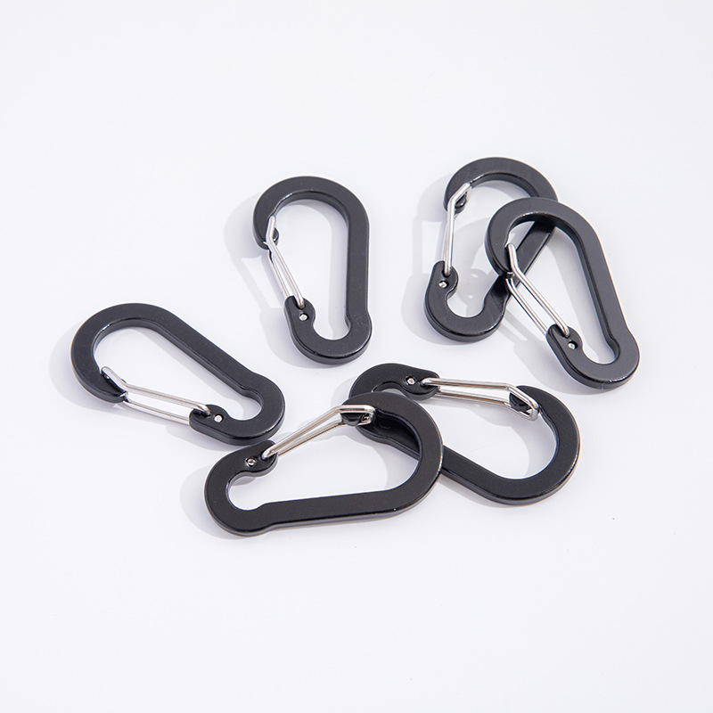 Carabiner No. 5 Flattened Steel Wire Gourd Carabiner Special-shaped Fully Flat Aluminum Alloy Carabiner S-shaped Spring Hook