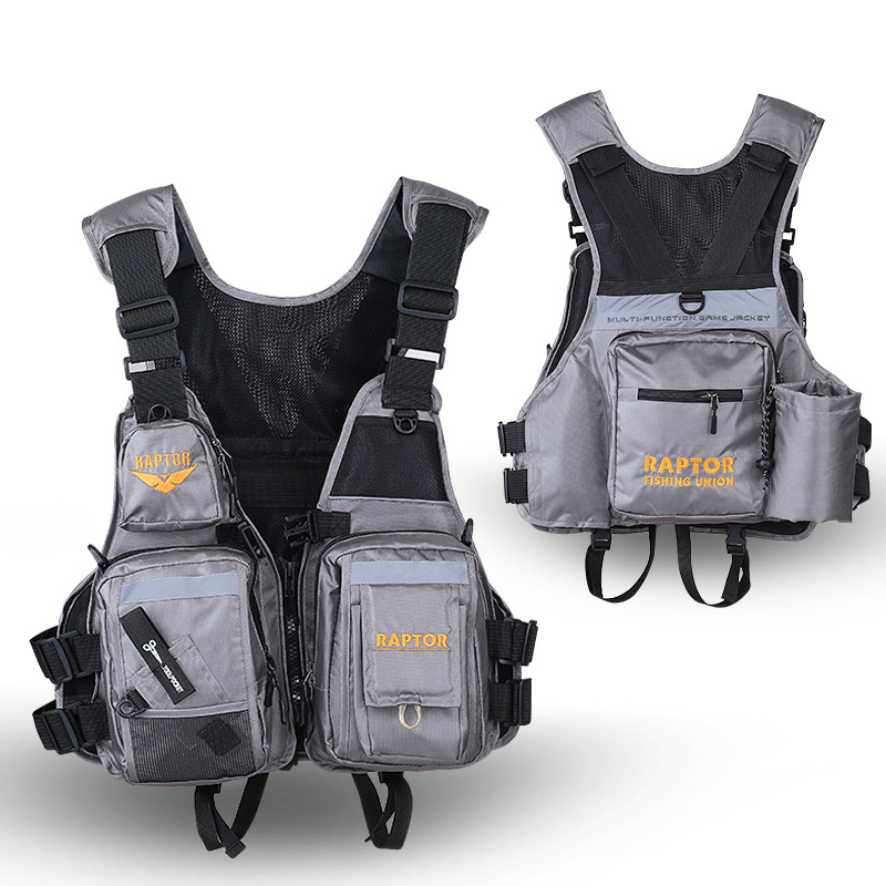 In stock Raptor fishing special buoyancy life-saving clothes multi-pocket rock fishing vest multi-functional sea fishing Survival Vest