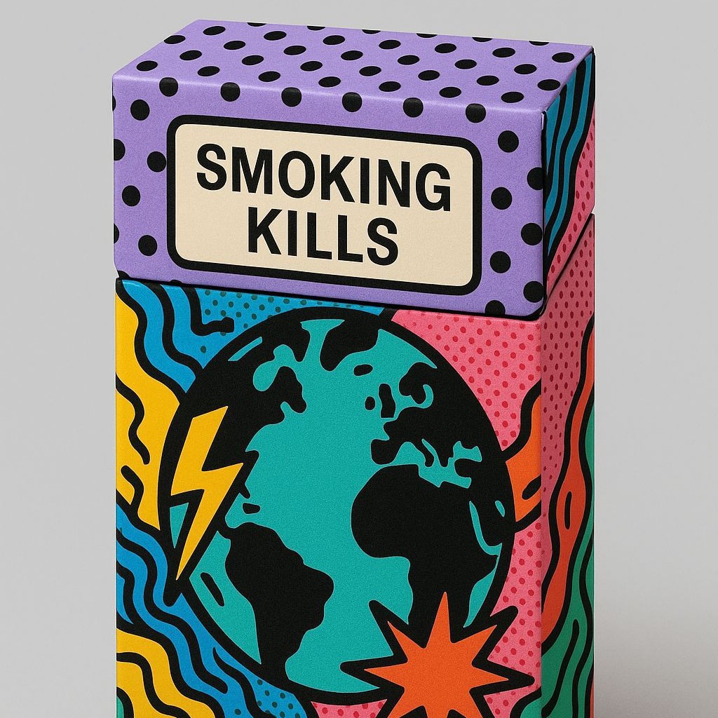 Оптовая продажа модных белых картонных сигаретных кейсов, экономичный Flip-Top интегрированный сигаретный кейс, стильный кросс-бодер граффити, индивидуальная настройка