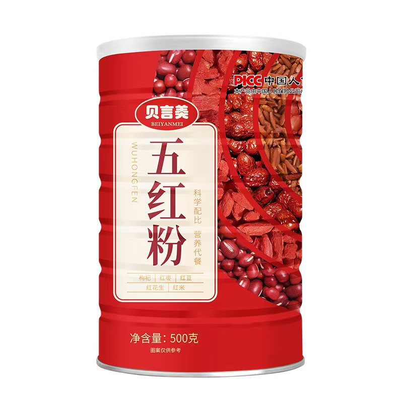 Five red pink powder five red soup instant meal replacement powder a generation of manufacturers wholesale trembles with the same paragraph