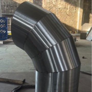 Stainless Steel Air Duct Double-Layer Insulation Smoke Pipe Generator Chimney Henghui Electromechanical Air Duct Factory