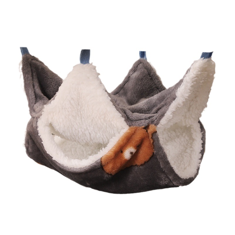 Small Pet Hammock Double-Layer Squirrel Nest Squirrel Winter Skin-Friendly Hammock Parrot Chinchilla Nest Wholesale Sugar Glider Hammock
