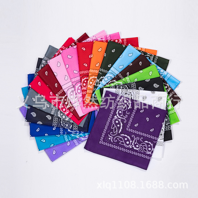Cross-Border Bandana Amazon Outdoor Sports Cycling Headscarf Cashew Flower Mask Paisley Versatile Square Scarf