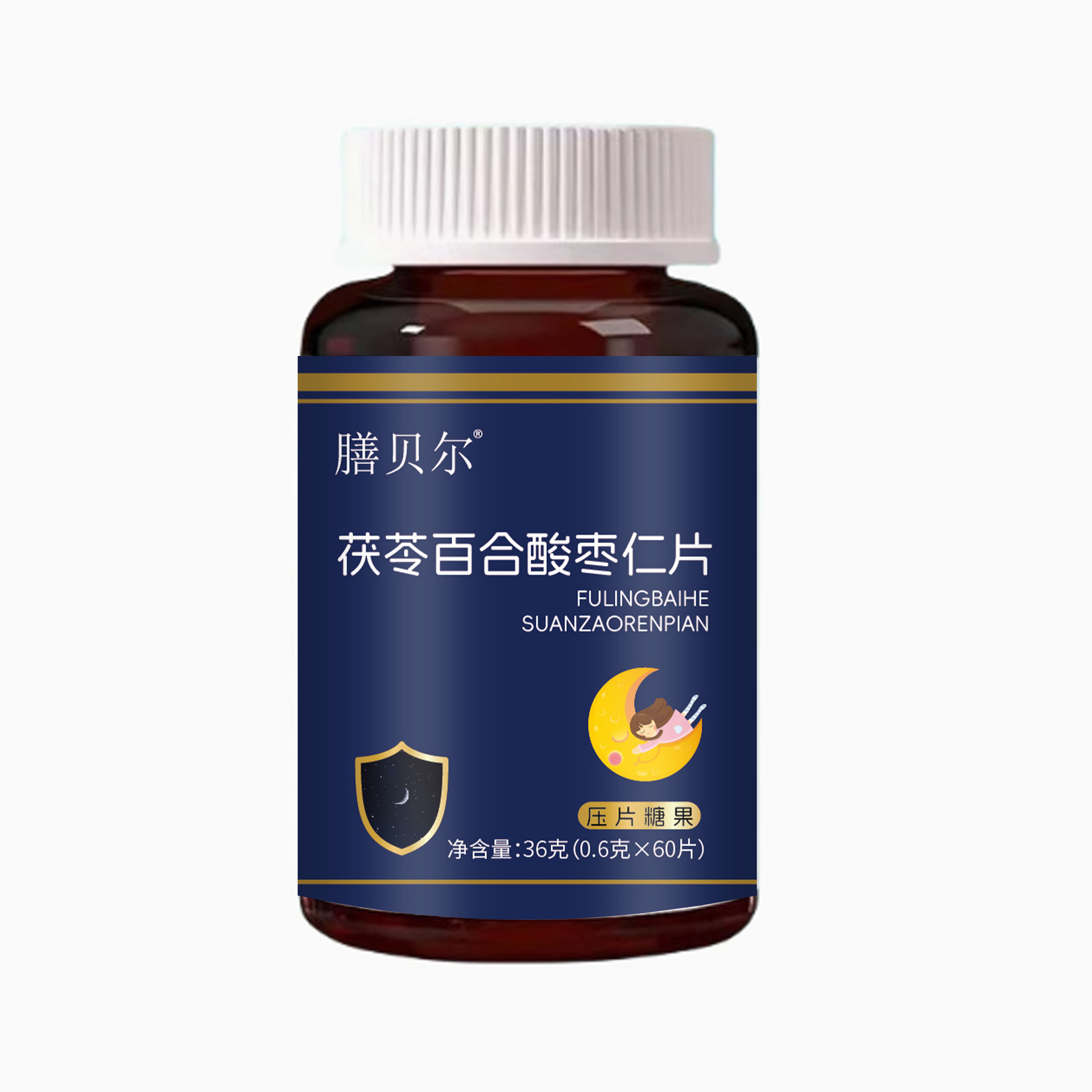 Shanbel Poria, Lily, and Jujube Kernel Tablets 60 Tablets/Bottle Official Flagship Store Source Factory Oem Customization