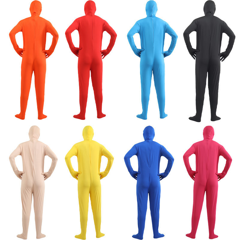 Костюм невидимки для взрослых, черный комбинезон для мужчин, костюм для Хэллоуина для детей