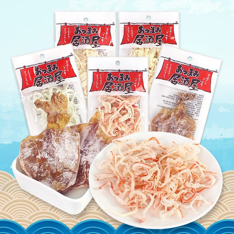 Закуски из нарезанного угля кальмара Jujiu House острые кальмары гриль закуски морепродукты повседневные закуски