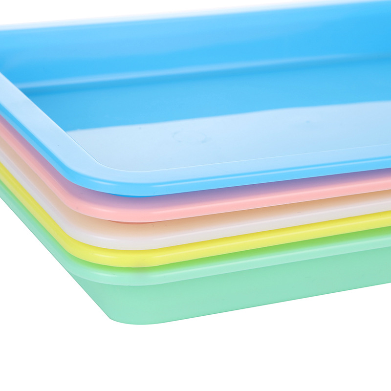 Multi-purpose tray cat litter box plastic food grade A5 size PP material kindergarten Elementary School student experimental picture tray