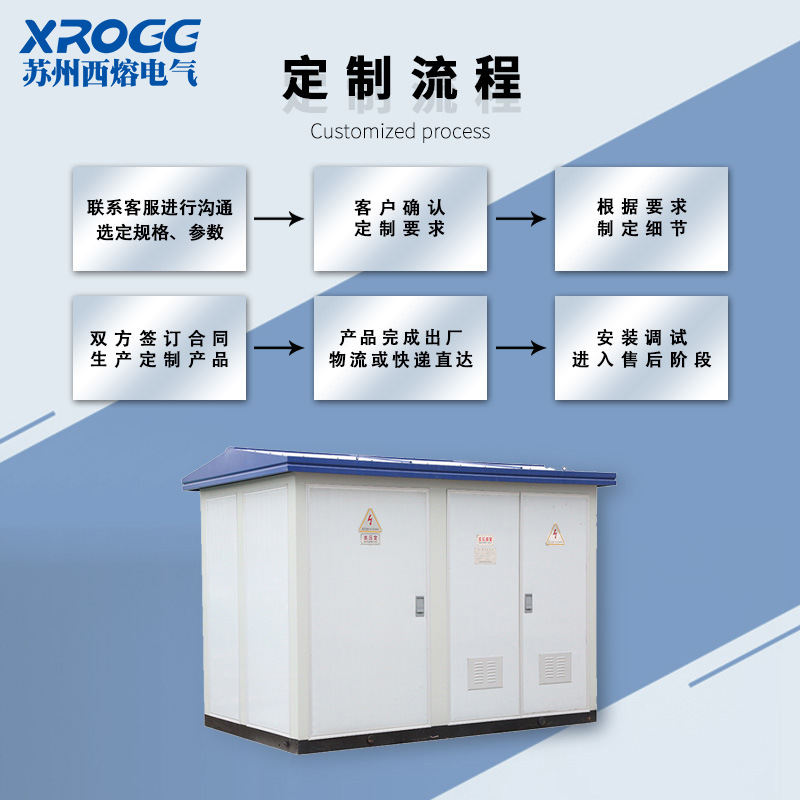 Ximo European-style Box-type Power-changing Station 630kva Transformer Pre-installed Complete Set of Inflatable Cabinet High-voltage Outdoor Distribution Room