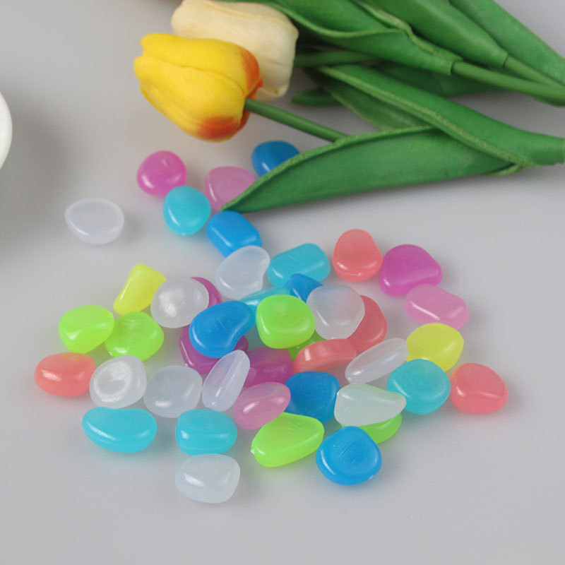 Fish Tank Landscaping Luminous Stone Garden Aquarium Artificial Fluorescent Pebbles Colorful Luminous Stones Cross-Border Factory