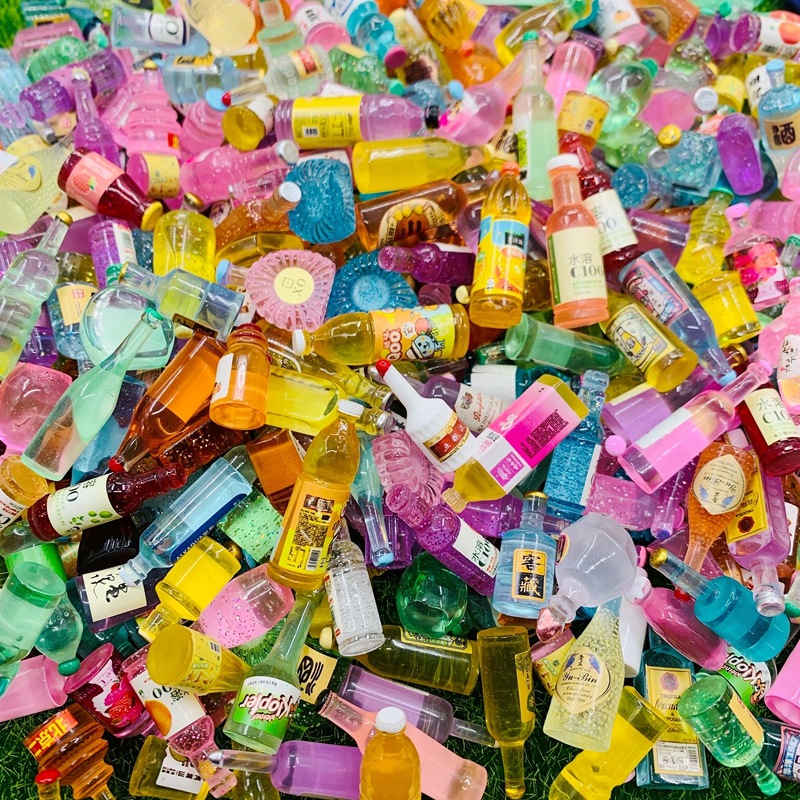 Explosions lucky bag food play simulation beverage wine bottle resin accessories DIY cream glue mobile phone shell haircard patch material