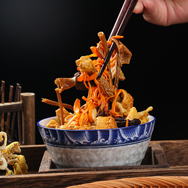 Mushroom Soup Pack 60g, Dried Morel Mushroom Soup Mix for Stewed Chicken, Non-Matsutake Mushroom, Processing and Distribution in Bags