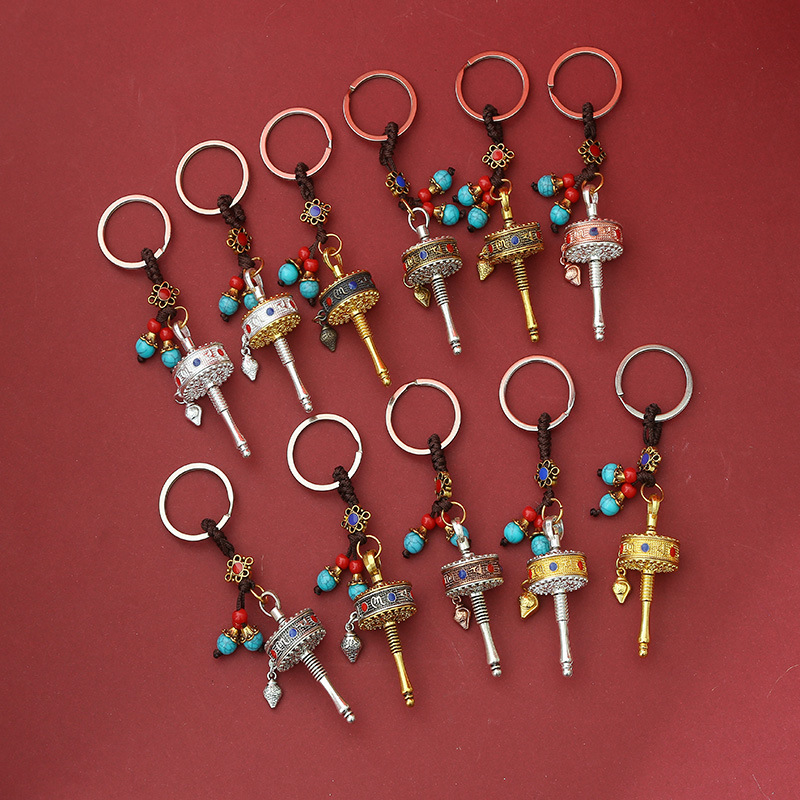 Прямые поставки от производителя, ручное молитвенное колесо Xizang с подвеской и кисточкой, сувенир 3C