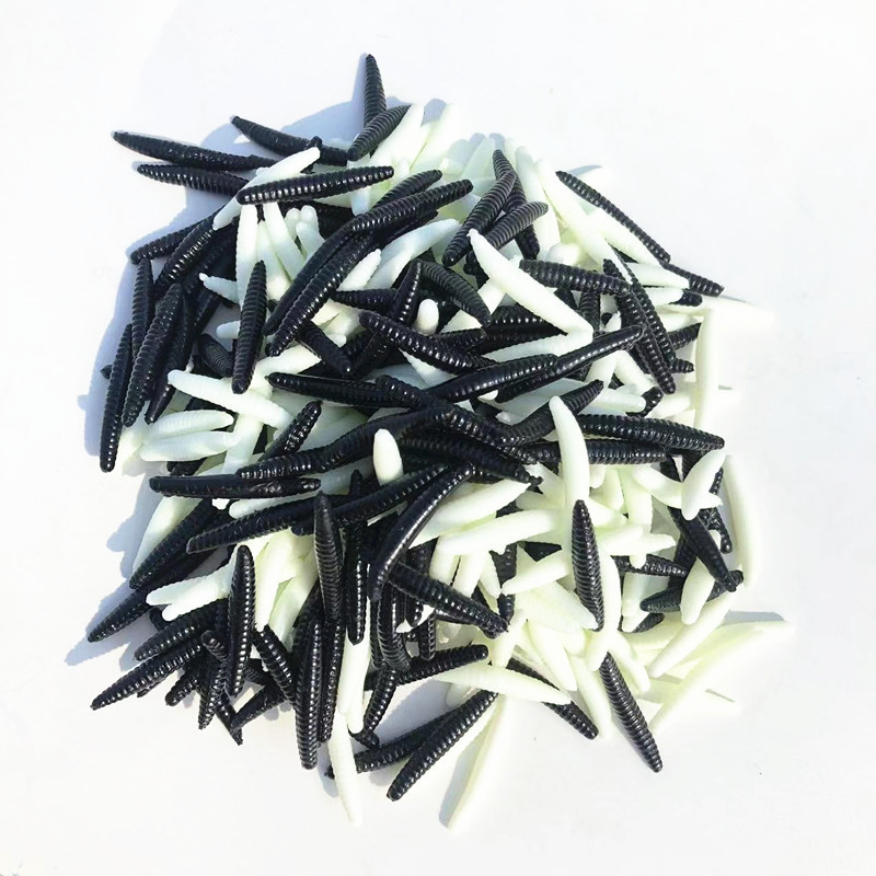 Plastic White Maggot Black Worm Yellow Worm Halloween Toy Gift Accessories TPR Soft Adhesive Simulation White Worm