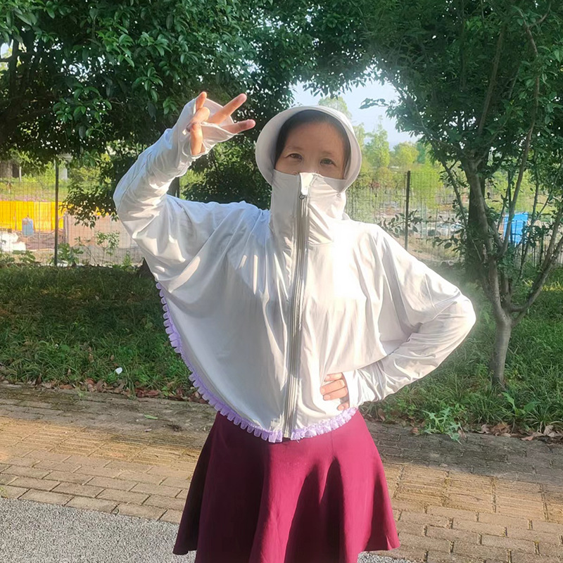 Уличная повседневная шляпа с молнией, широкий козырек, одежда для защиты от солнца, женская летняя дышащая свободная куртка с длинным рукавом