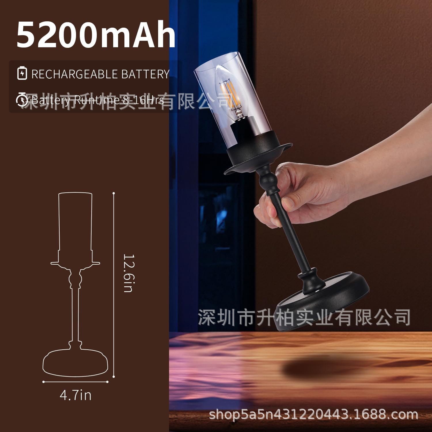 Candlestick Lamp Retro Dining Table Lamp European Style New Candlestick Lamp Amazon Direct Supply Home Decoration Lamp Dimmable Nordic Style