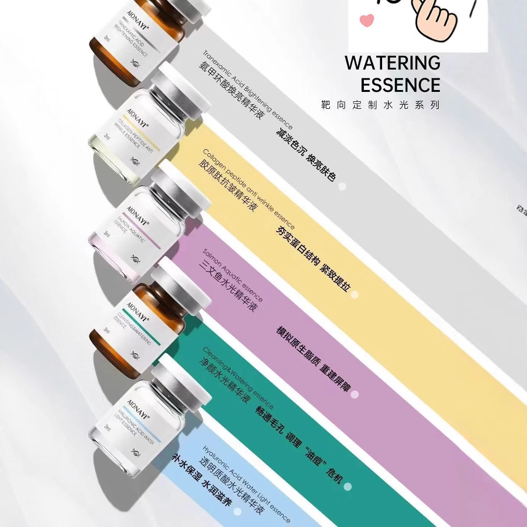 Water Light Essence Liquid, Special for Beauty Salons, Ampoule for Brightening and Hydrating, Non-Sticky Oe-M