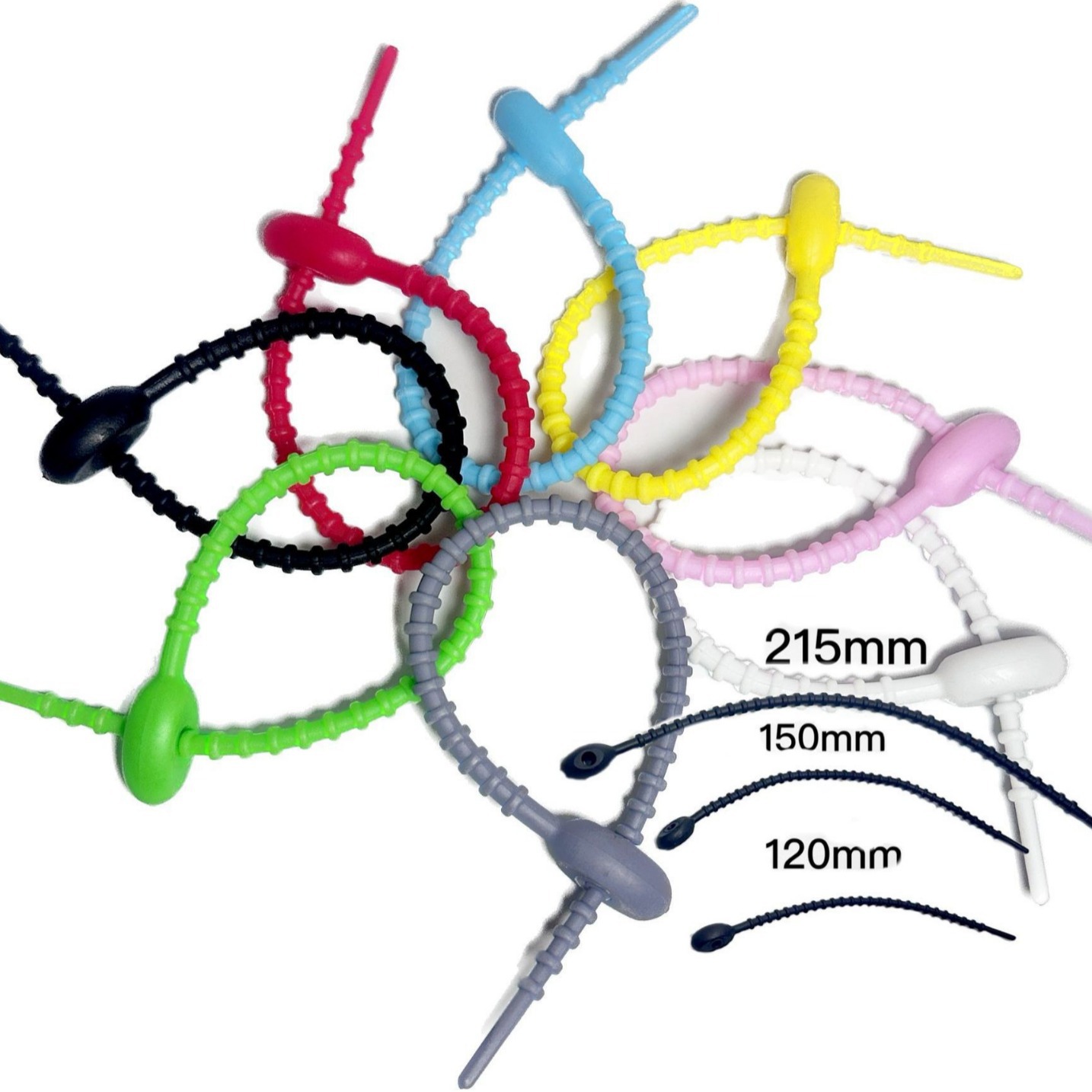 Cross-Border Simple Tadpole Tpr Silicone Tie Live Buckle Bundle DIY Handmade Doll Luggage Jewelry Accessories Lanyard