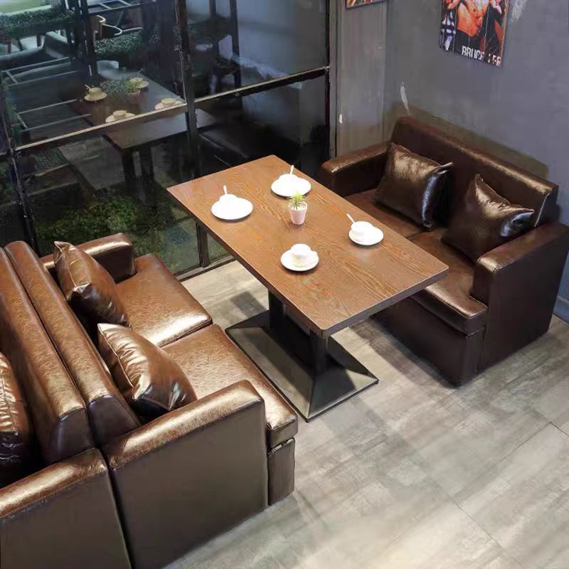 Комбинация стола и стульев для кафе, тема западного ресторана, бар, десерты, магазин молочного чая, стенд софа