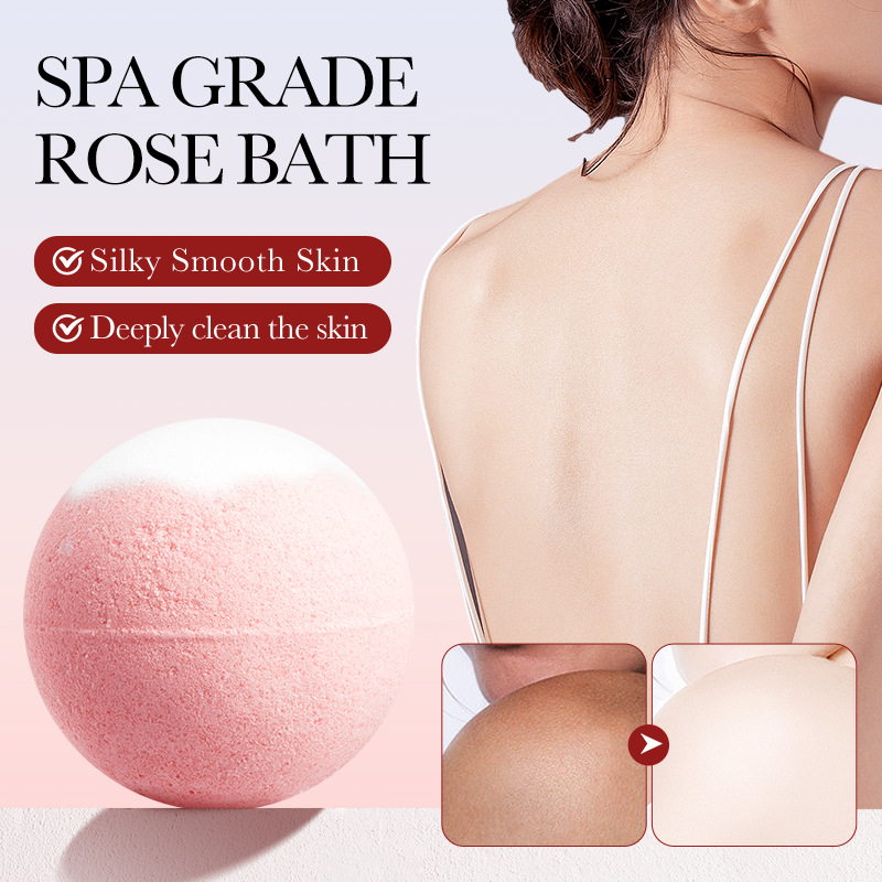 Full English SADOER rose bath salt ball deep cleansing body universal bath ball cross-border foreign trade wholesale