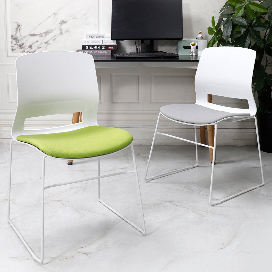 Home Bedroom Student Office Chair Outdoor Activity Bow Chair Plastic Back Chair Simple Staff Meeting Training Chair