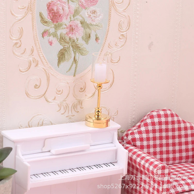 1:12 домик для кукол, мини (имитация свечи под стеклом) декоративные украшения для indoors и outdoors