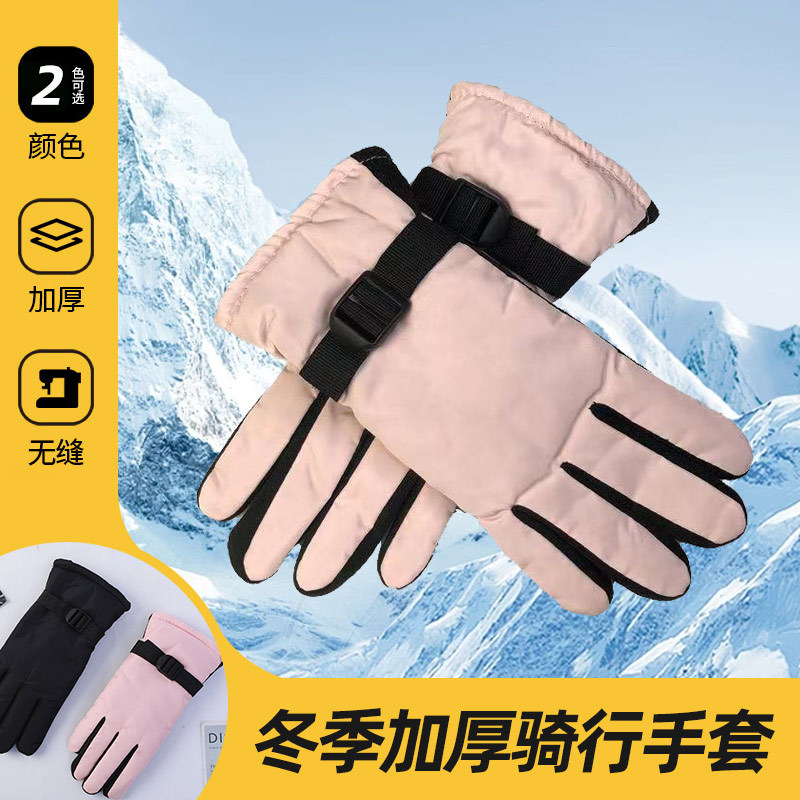 Outdoor Sports Mountaineering Fishing Thickened Warm Gloves Winter Electric Car Riding Windproof Cold-proof Cashmere Gloves