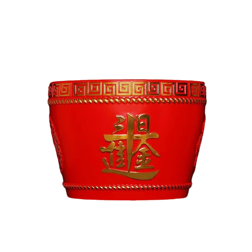 Red Round Dou Old-fashioned Rice Dou Shou Dou Xi Dou Tiangong housewarming opening wedding ornaments acrylic grandchildren bucket