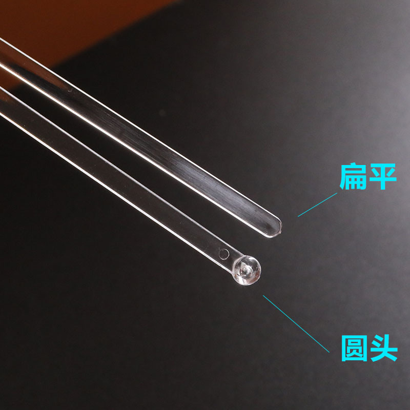 Experimental Disposable Stirring Rod Plastic Round Head Mixing Stick Scientific Dropping Gel Toy Stick Transparent Coffee Stirring Stick