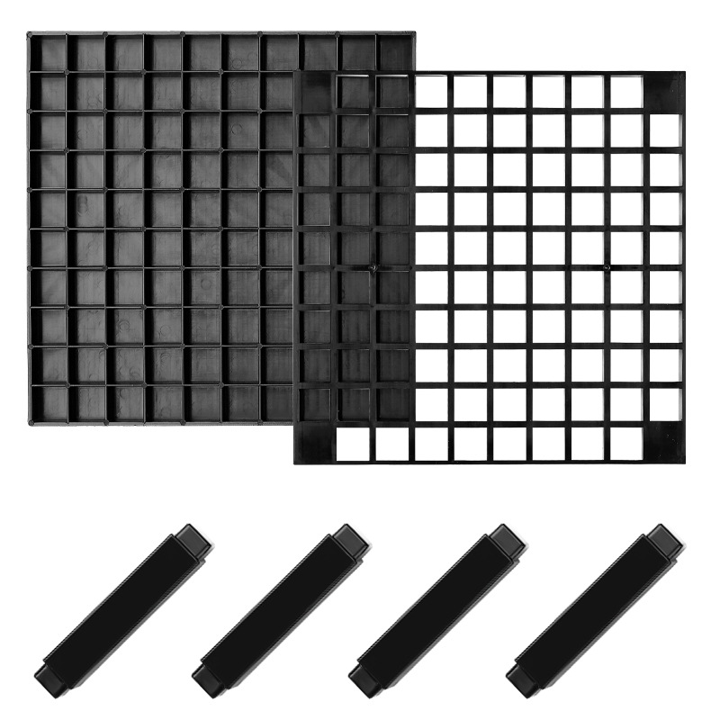 Square plastic pen holder multi-functional gouache watercolor oil painting brush storage pen holder 96 removable pen holder wholesale