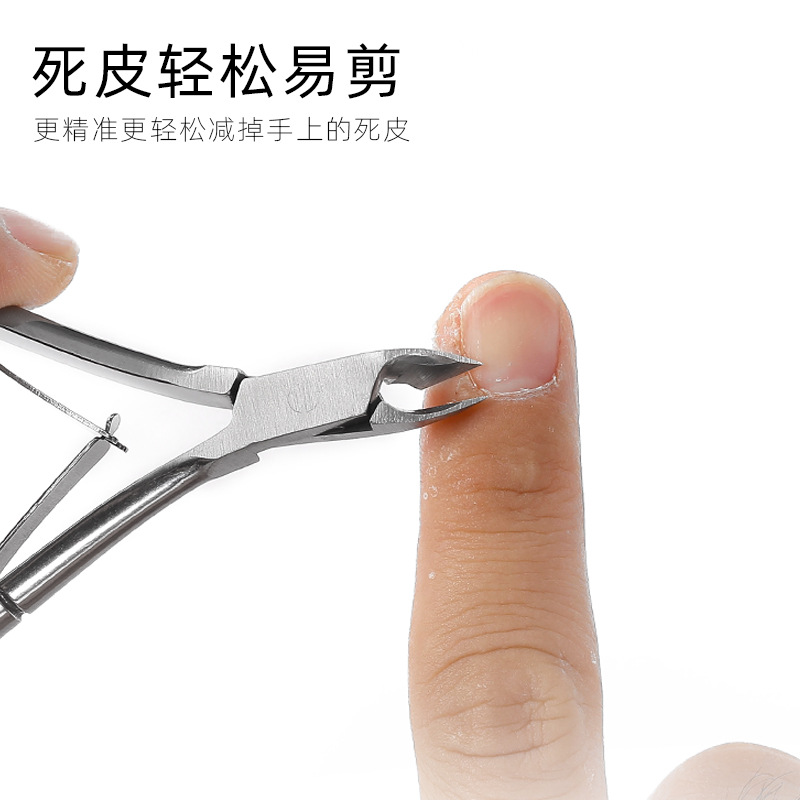 D501 In-Stock Wholesale Cuticle Nippers Gold-Plated Dead Skin Remover Clippers for Trimming Hangnails Beauty Stainless Steel Nail Art Special Nail Tool