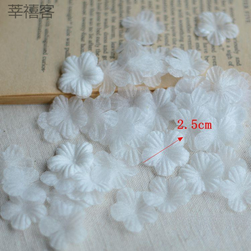 A08DIY handmade flower clothing accessories sandy three-dimensional wrinkled flower hair accessories, wedding accessories