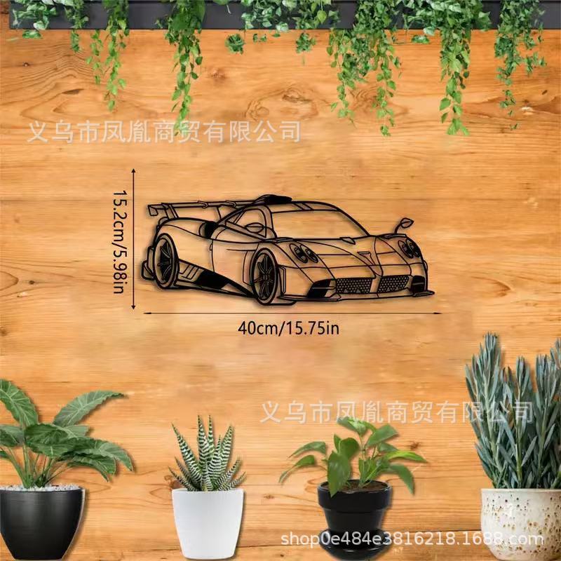 Cross-Border Popular Metal Iron Crafts Mural Silhouette Art Bedroom Living Room Kitchen Hanging Home Decoration