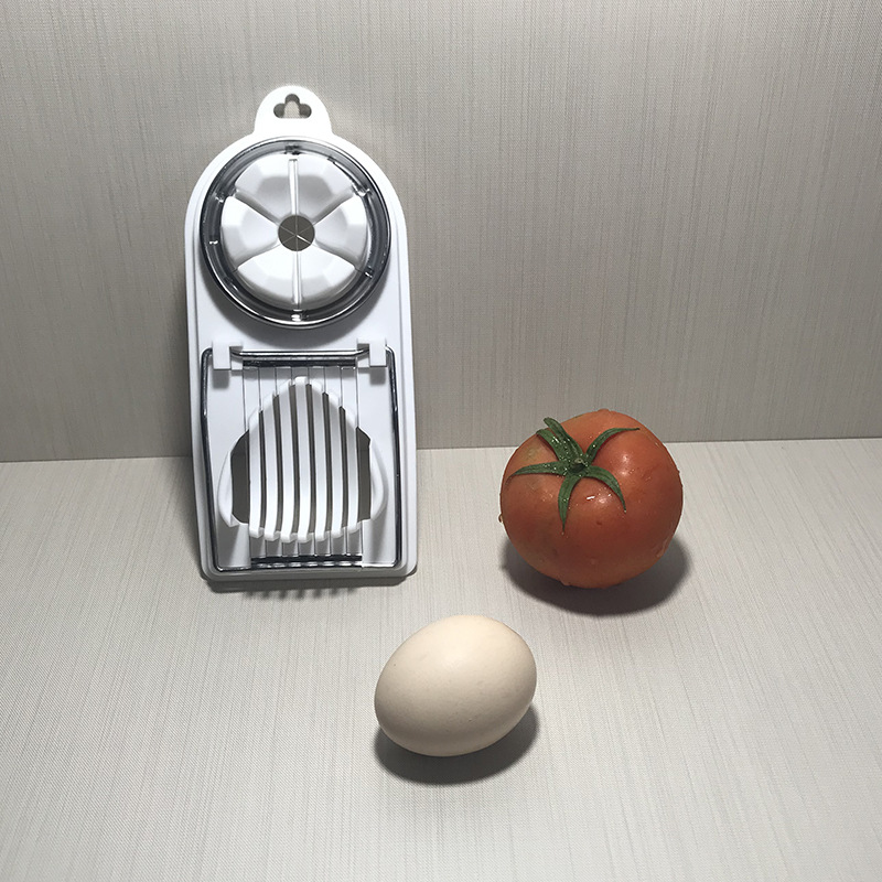 Egg Slicer Stainless Steel Egg Cutter Single-Use Cutting Multifunctional Preserved Egg Two-In-One Cutting Egg God