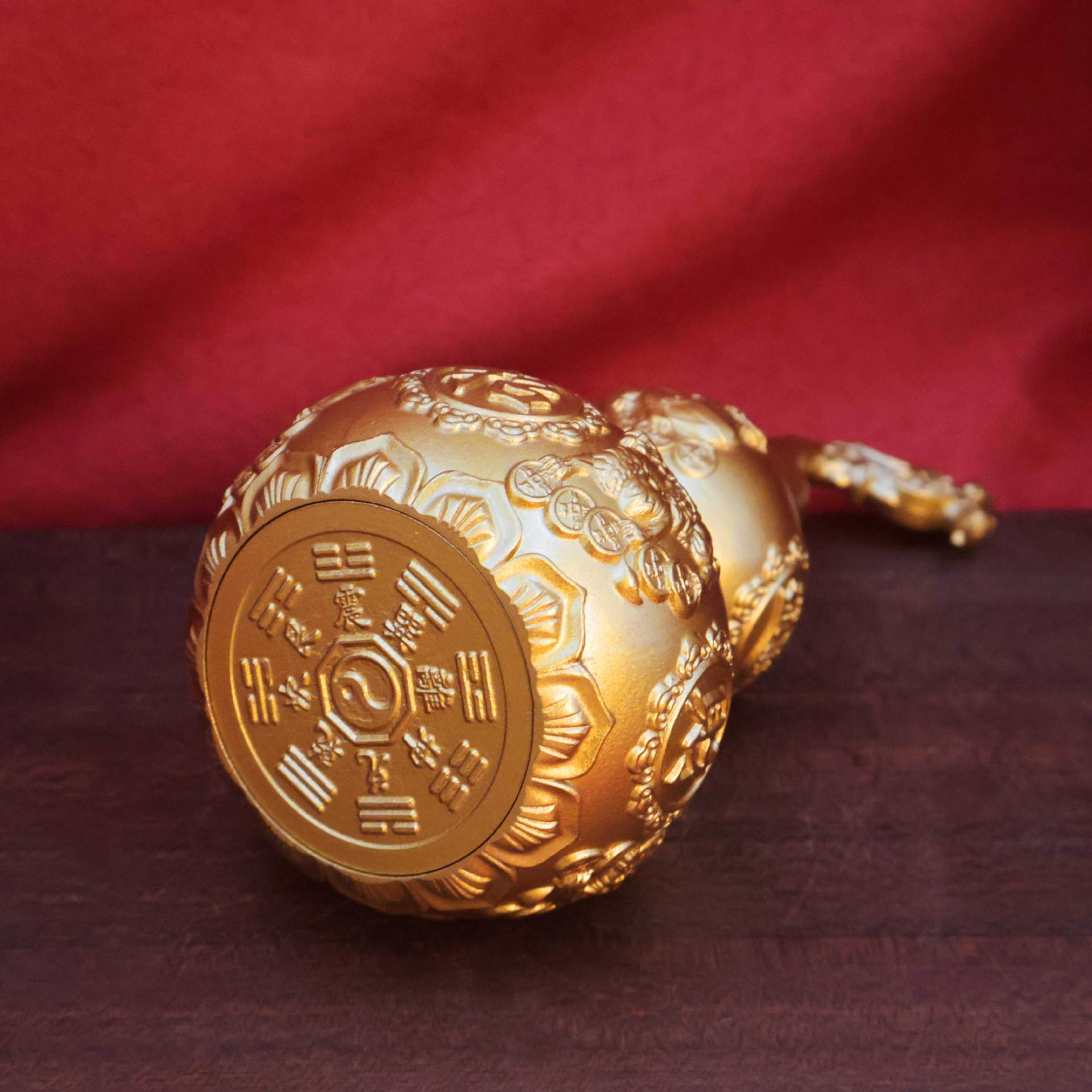 Brass faucet lucky gourd copper gourd copper decoration home living room entrance office decoration crafts