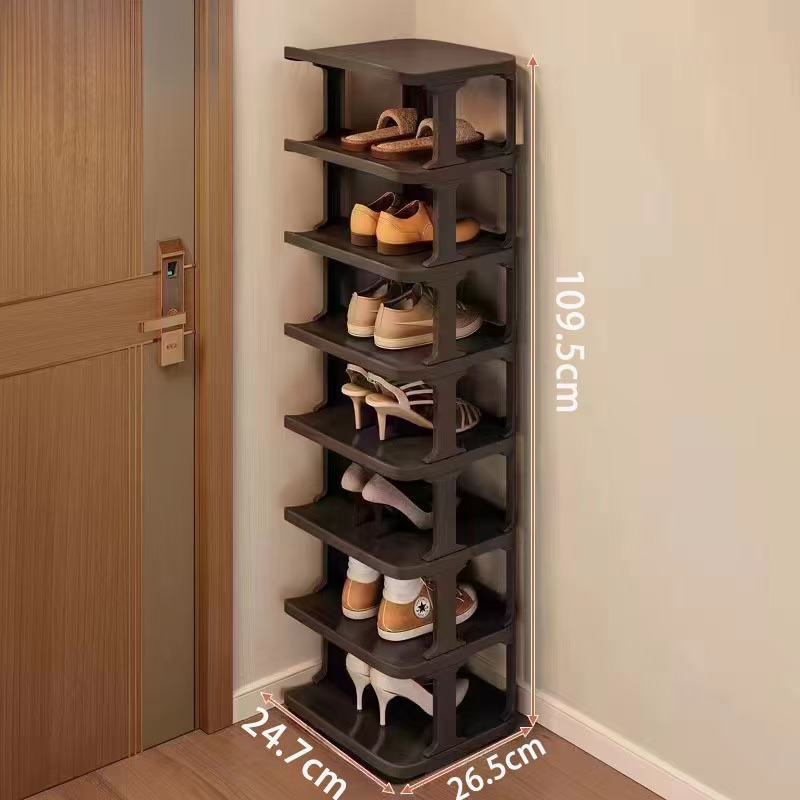 Обувница в стиле ТикТок для прихожей, простая многоуровневая прочная обувная тумба для квартиры, экономия пространства, пластиковая