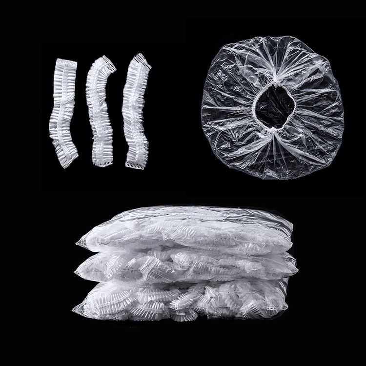 Водонепроницаемая шапочка для душа для окрашивания волос, одноразовая, гостиничная, пластиковая крышка для головы, пленка для душа