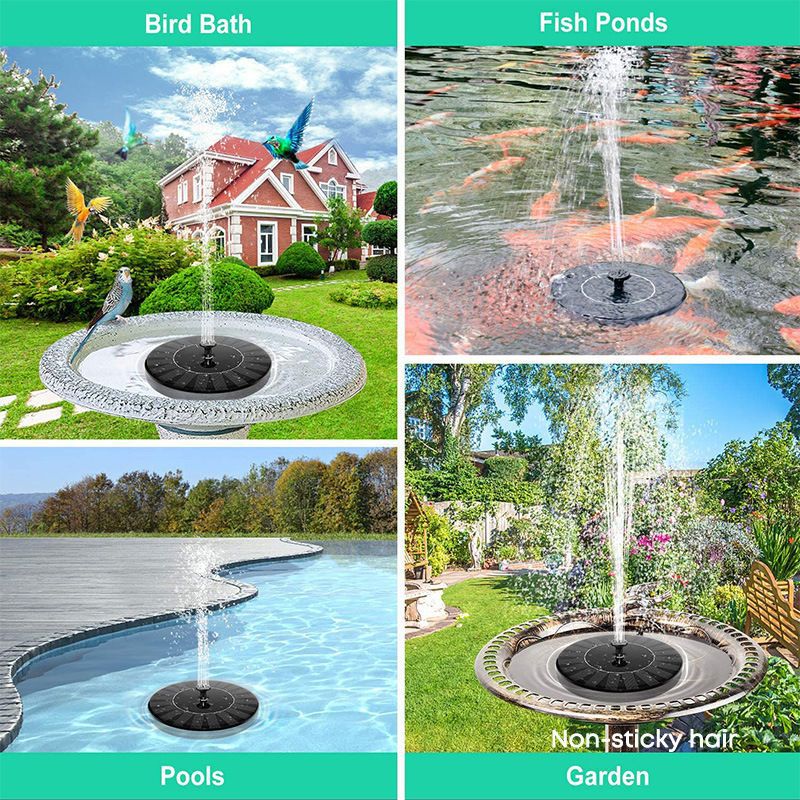 Cross-border solar fountain pool garden water fountain outdoor bird bath courtyard fountain floating fountain manufacturers
