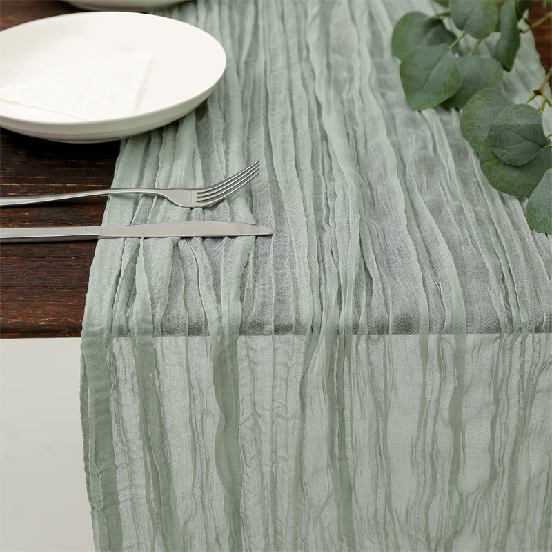 Table Runner Cross-border Bali Yarn Fold Cloth Silent Table Runner Bohemian Style Tablecloth Wedding Party Decoration Household