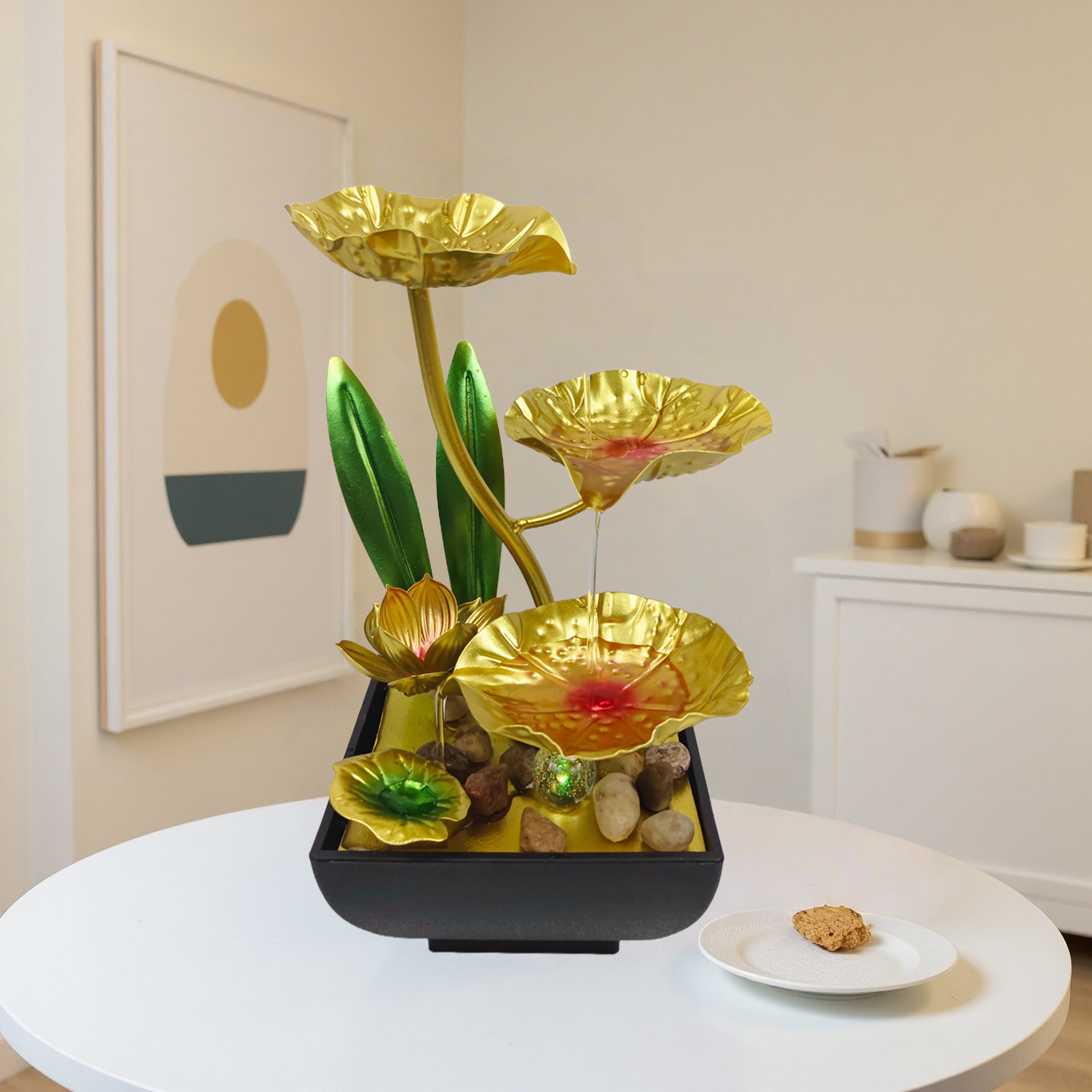 Прямые поставки фабрики северные легкие роскошные домашние аксессуары железное украшение с текущей водой увлажнитель настольное украшение оптовая продажа