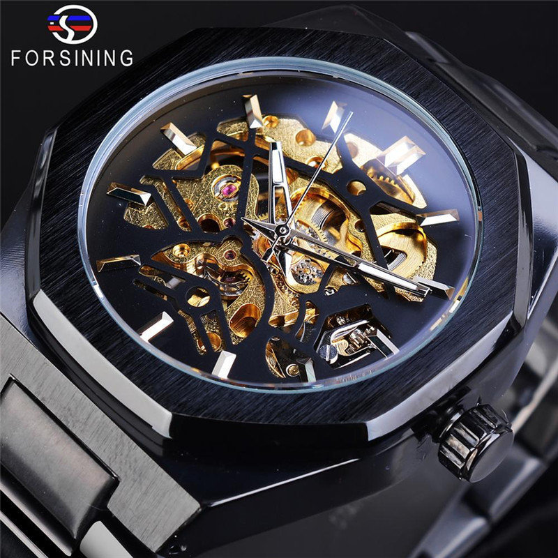 Forsining 344 Cut Out Mechanical Fashion Casual European and American Style Men's Automatic Mechanical Watch
