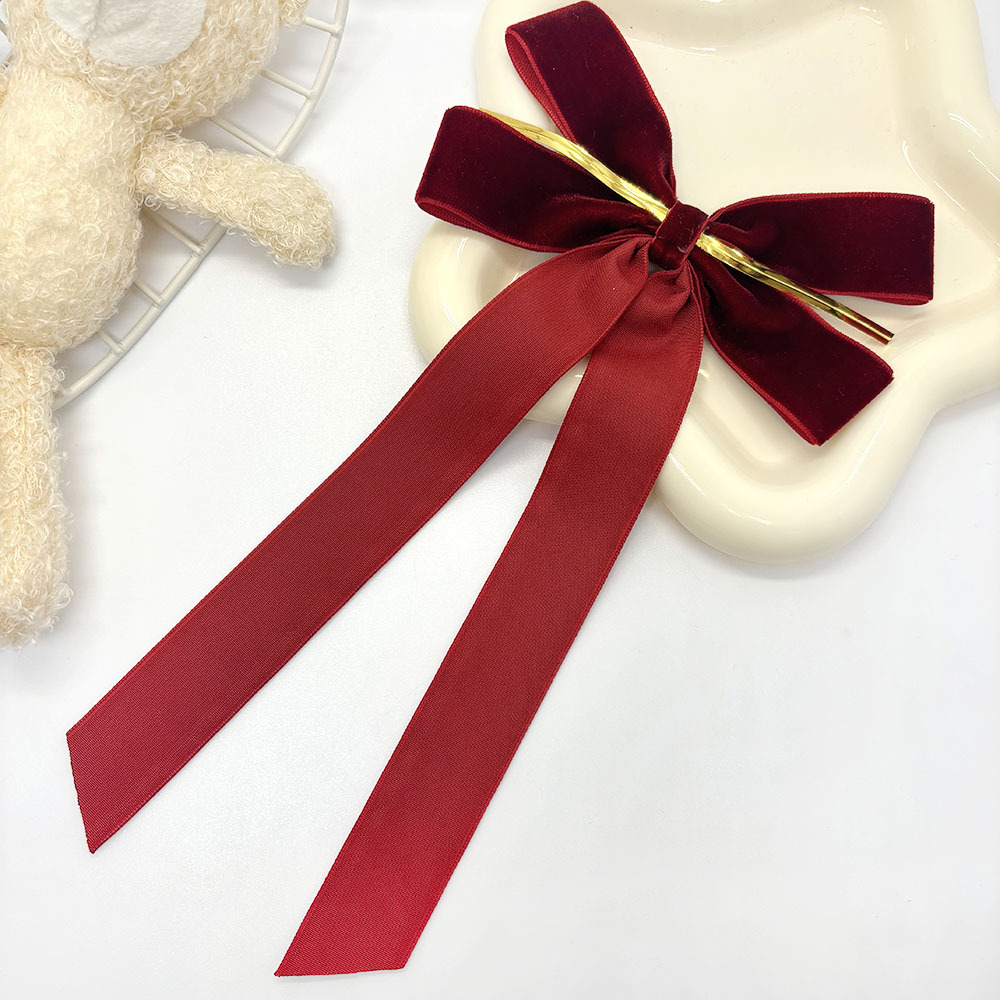 Cross-Border Small Red Velvet Bow Christmas Tree Home Etiquette Room Birthday Party Door Wedding Decoration