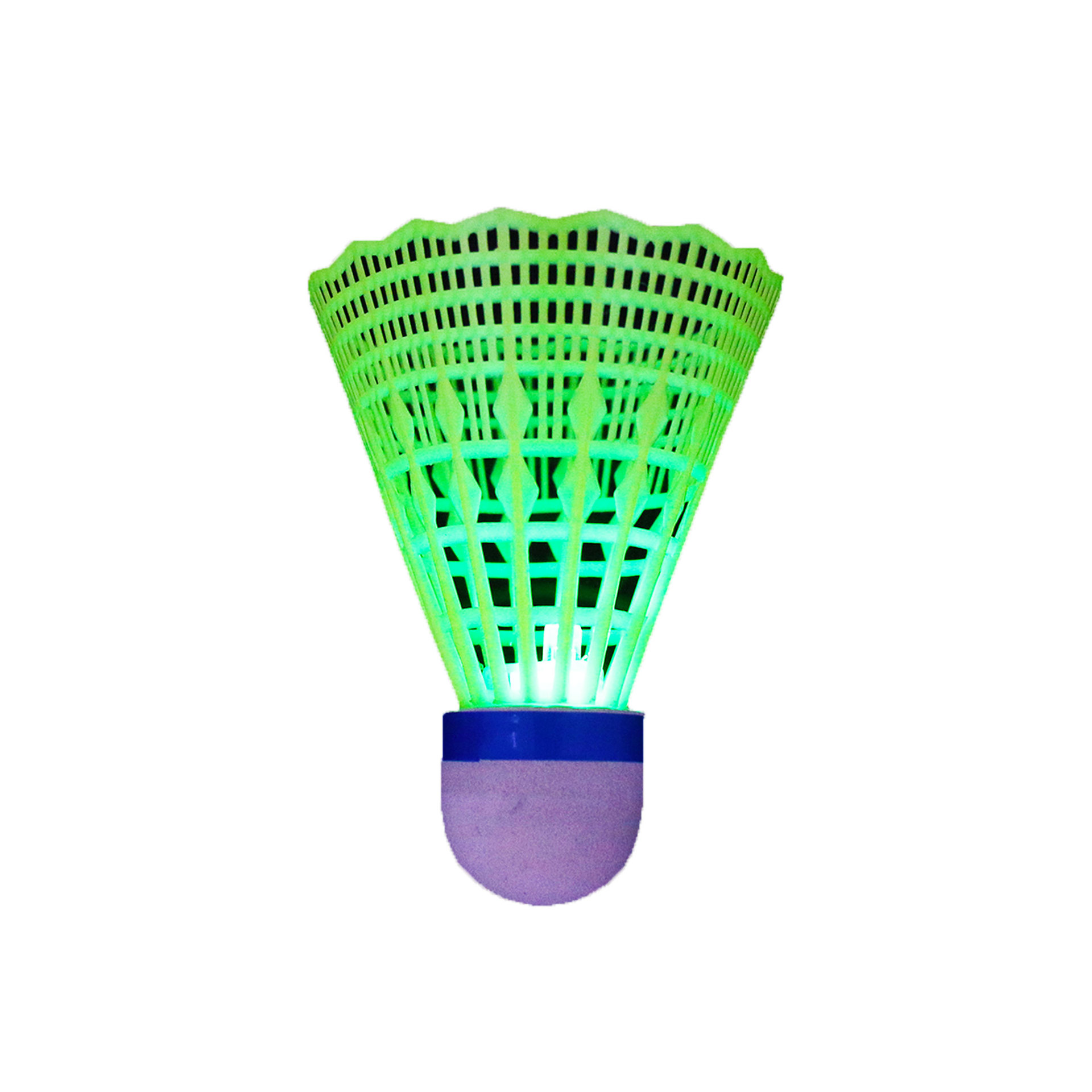 Vibrating Luminous Nylon Badminton Shuttlecock, Durable Nylon Ball with Plastic Inner Led Light, Stable and Durable, Three Cards