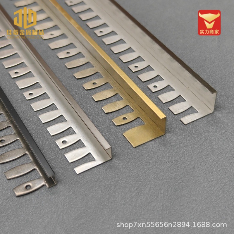 Stainless Steel Fishbone I-Shaped Edge Strips for Wooden Floors, Bendable Extremely Narrow Tile Edge Strips, Curved Edge Strips