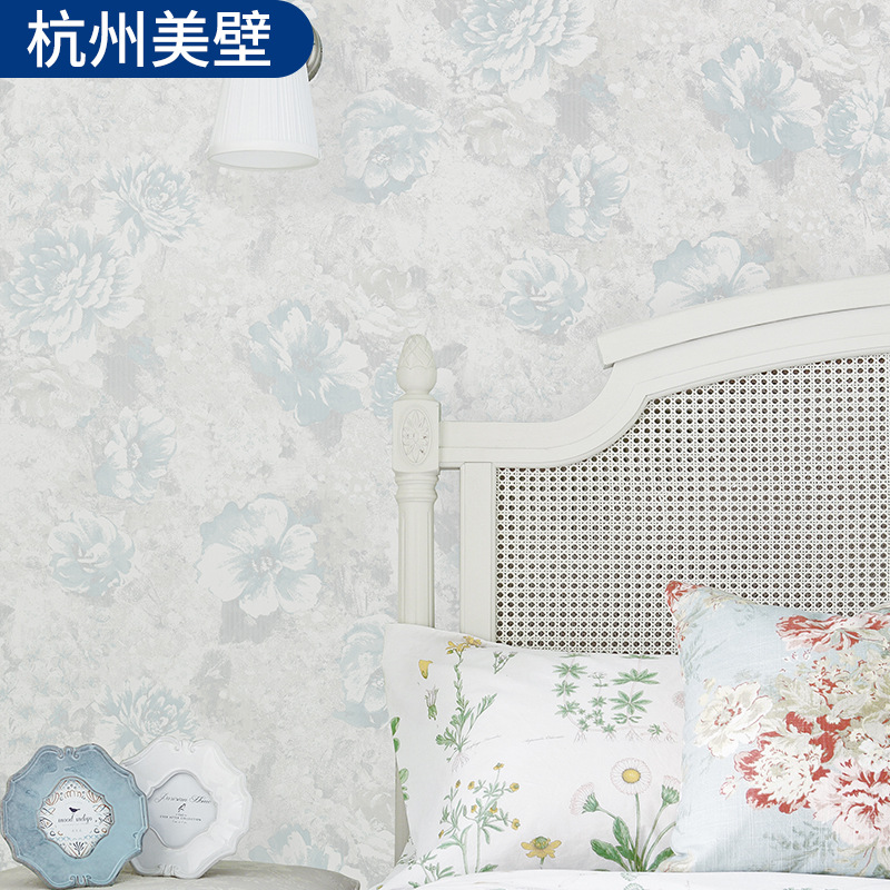 American Style Wall Cloth Retro Pastoral Style Wall Cloth Wholesale Home Whole House Seamless Wall Cloth Background Wall