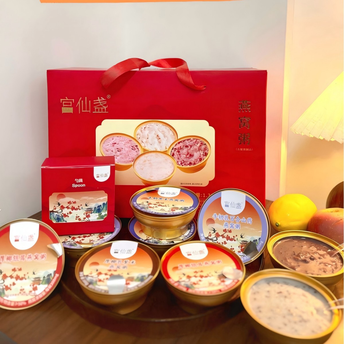 Gongxianzhan свежая каша из птичьих гнезд с колострумом, лилией, ямсом, кокосовым вкусом, густое кокосовое молоко, фиолетовый рис, черный рис