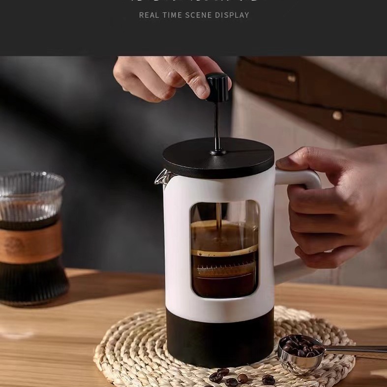 Hand Coffee Press Hand Coffee Pot Filter Type Household Small Milk Foam Breaker Filter Pot Utensil
