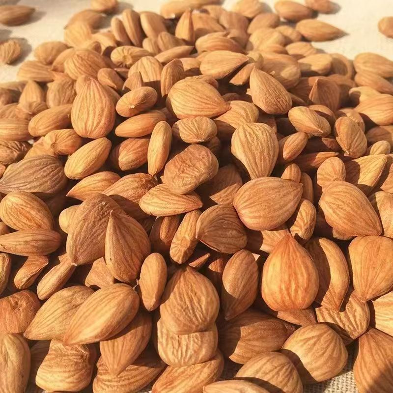 Sweet Almonds, Xinjiang Specialty, Shell-Free, Original Flavor, Naturally Dried Raw Almonds, Large Flat Almonds, Ready-To-Eat Almonds, Nut Almonds
