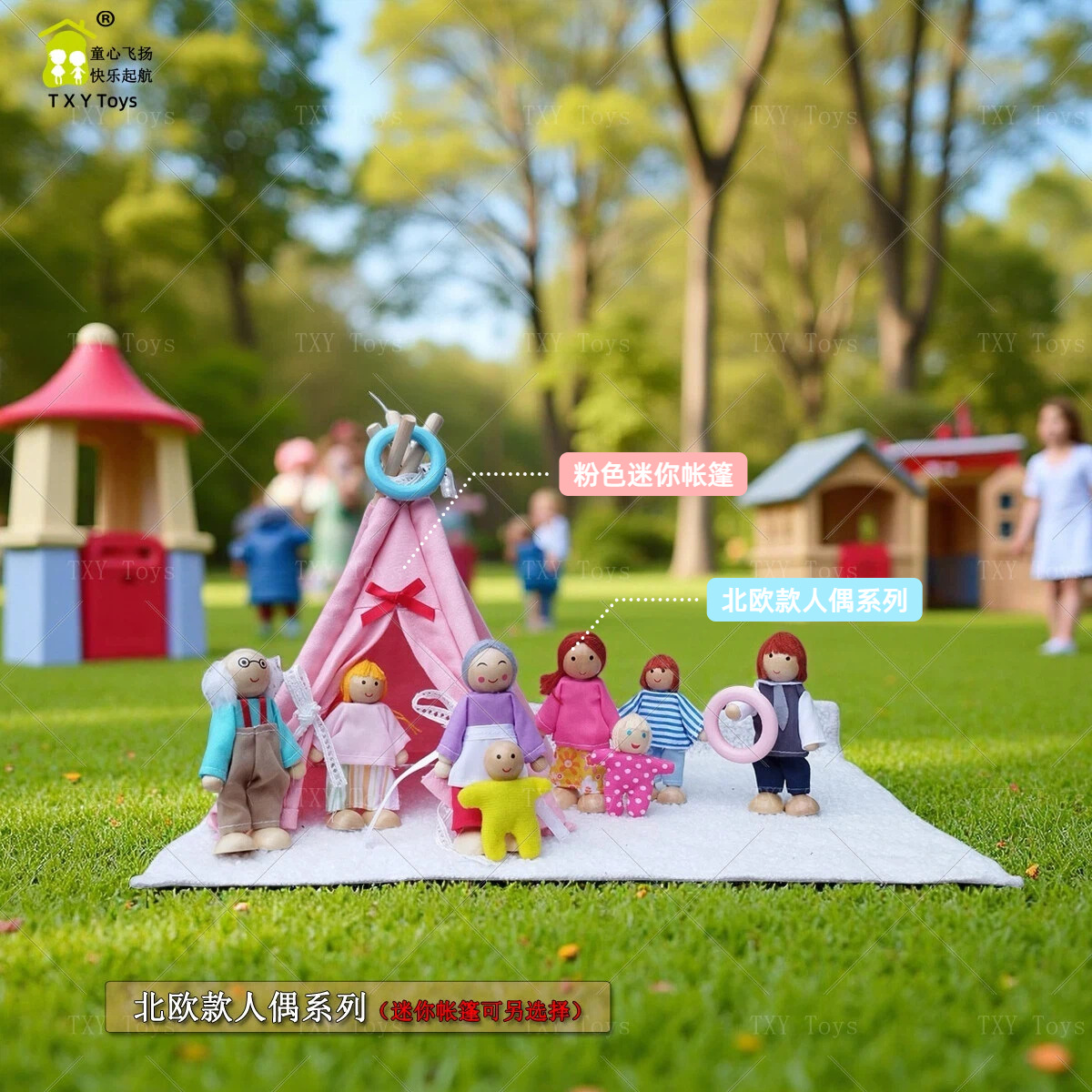 24 деревянные куклы в скандинавском стиле, подвижные игрушки