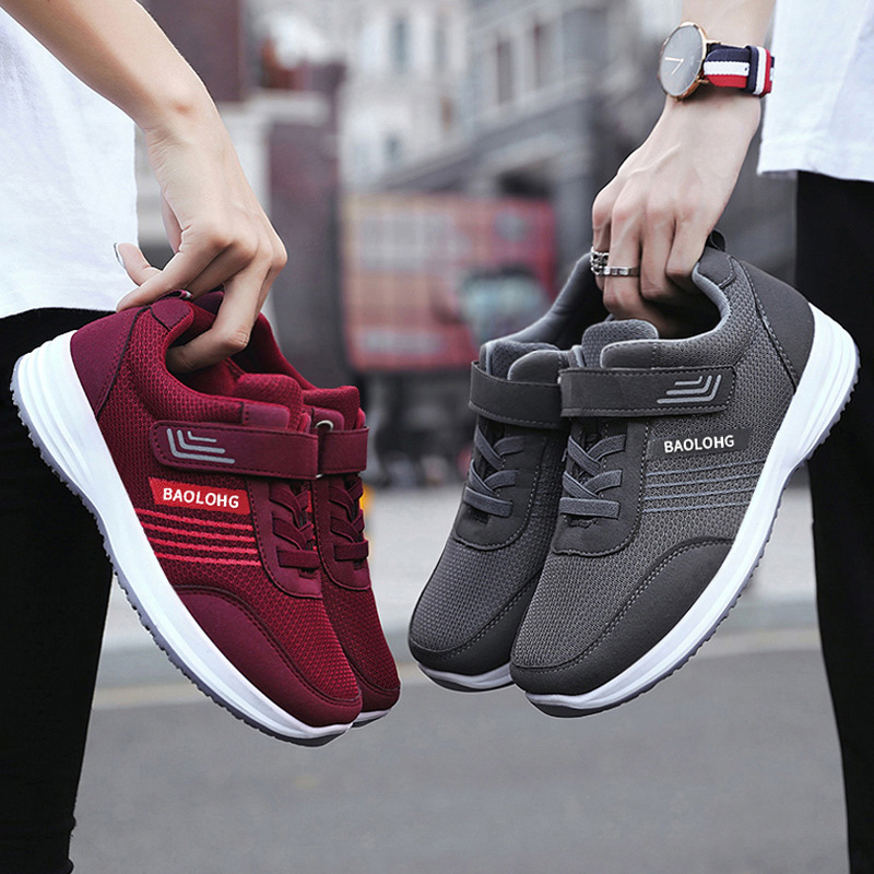 Walking Shoes 2025 Spring New Travel Shoes Comfortable Soft Sole Middle-aged Running Couple Elderly sneaker